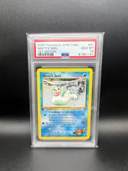 Pokemon TCG - Mistys Seel- 1st Edition - 91 - Gym Challenge - PSA 10 - Image 1