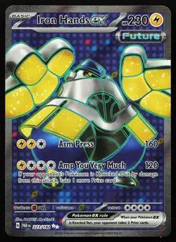 Iron Hands ex 223/182 Ultra Rare Paradox Rift Pokemon Card - Image 1