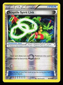 Sceptile Spirit Link 80/98 Reverse Holo XY Ancient Origins Pokemon Card - Image 1
