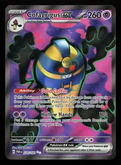 Cofagrigus ex 224/182 Ultra Rare Paradox Rift Pokemon Card - Image 1