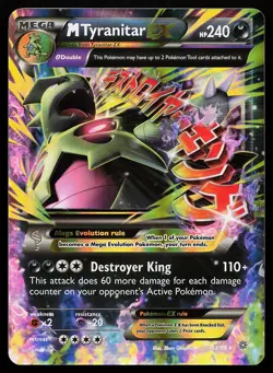 M Tyranitar EX 43/98 Holo XY Ancient Origins Pokemon Card - Image 1