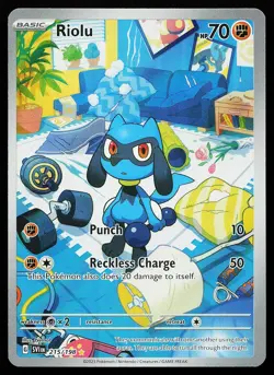 Riolu 215/198 Holo Illustration Rare Scarlet & Violet Pokemon Card - Image 1