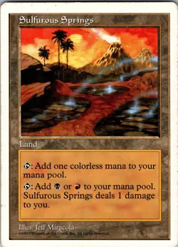 Sulfurous Springs Fifth Edition Rare MP Magic: The Gathering Normal - Image 1