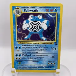 Poliwrath 15/130 Base Set 2 Holo LP WOTC Pokemon TCG Vintage Single - Image 1