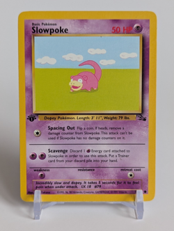 Slowpoke Pokemon 1st Edition Fossil 55/62 - Image 1