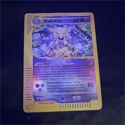 Pokemon TCG Alakazam 001/165 Expedition Base Set Reverse Holo Rare 100 HP ENG - Image 1