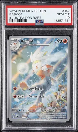 2024 POKEMON SCR EN-STELLAR CROWN ILLUSTRATION RARE #147 RABOOT PSA 10 - Image 1