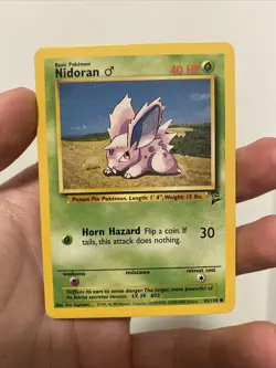 Nidoran (Male) - 83/130 Base Set 2 Common Pokemon - NM - Image 1