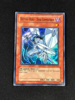 YUGIOH DESTINY HERO DISK COMMANDER WC07-EN003 SUPER HP/CREASES - Image 1
