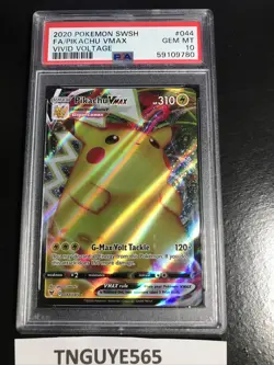 Pokemon - Pikachu VMAX - Vivid Voltage #44/185 - PSA 10 Gem Mint - Image 1