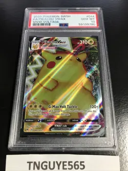 Pokemon - Pikachu VMAX - Vivid Voltage #44/185 - PSA 10 Gem Mint - Image 2