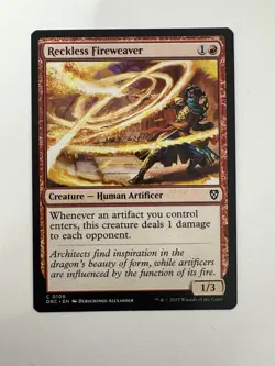 Reckless Fireweaver MTG Magic the Gathering Card NM Near Mint DRC - Image 1