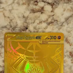 Nintendo Pokemon TCG Mega Zygarde EX 124/088 Gold Full Art Holo Rare 310 HP EN - Image 2