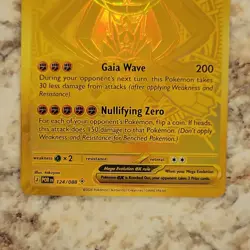Nintendo Pokemon TCG Mega Zygarde EX 124/088 Gold Full Art Holo Rare 310 HP EN - Image 3