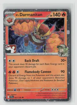 N's Darmanitan #027/159 Prize Pack Uncommon Cosmos Holo Pokemon TCG NM - Image 1