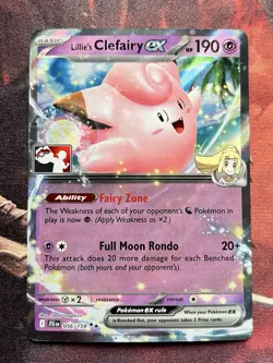 Lillie's Clefairy ex Play! Pokemon Stamp Promo Prize Pack Series 7 056/159 NM 🌸 - Image 1