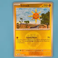 SOLROCK (ENERGY SYMBOL PATTERN) 106/217 HOLO ASCENDED HEROES POKEMON RH NM/M - Image 1