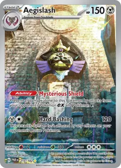Aegislash NM IR 210/182 SV04: Paradox Rift Pokemon TCG Holo - Image 1
