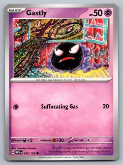Pokemon TCG SV: Scarlet & Violet 151 Gastly 092/165 - Image 1