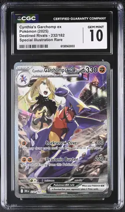 Cynthia's Garchomp EX 232/182 Special Illustration Rare | CGC 10 Gem Mint - Image 1