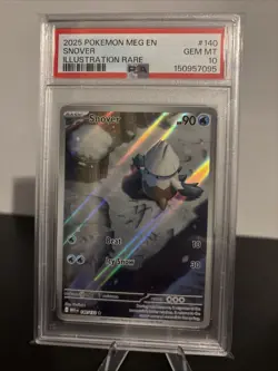 PSA 10 💎 Pokemon Mega Evolutions Snover Illustration Rare #140132 - Image 1