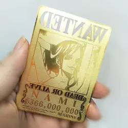 One Piece Nami Metal Doujin Card Wanted Series 4 Goddess Stroy Waifu - Image 2
