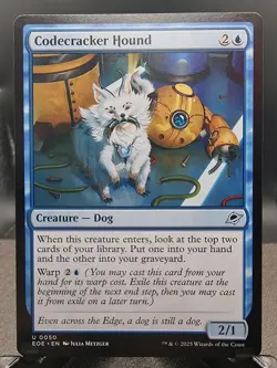 Codecracker Hound Foil MTG Magic the Gathering Card NM Near Mint EOE U 0050 - Image 1