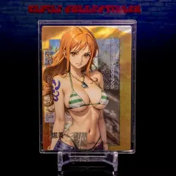 Nami Goddess Waifu Card Premium Gold Holo Foil Private Girl One Piece ACG - Image 1