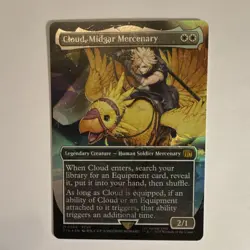 Magic: The Gathering Cloud Midgar Mercenary Creature White Foil Borderless Myth… - Image 1