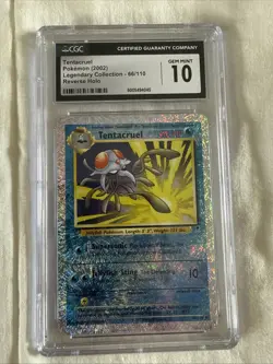 CGC 10 2002 Pokemon Legendary Collection Reverse Holo Tentacruel Nintendo WOTC - Image 1