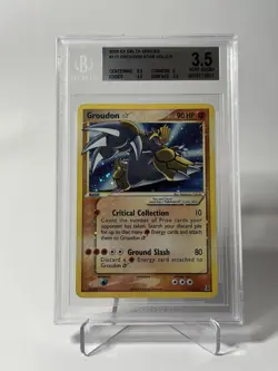 Pokemon (BECKETT 3,5) Groudon Gold Star 111 Ex Delta Species Englisch BGS vg PSA - Image 1