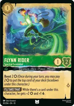 4x Flynn Rider - Spectral Scoundrel - 81/204 - Uncommon NM-Mint Disney Lorcana: - Image 1