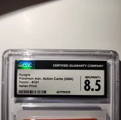 2004 Pokemon Advanced Action Card Kyogre #101 CGC 8.5 NM-MT - Image 4