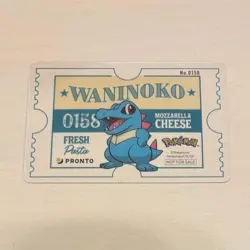 Waninoko Totodile Pokemon × PRONTO CAFE PROMO Clear Card 2025 JP - Image 1