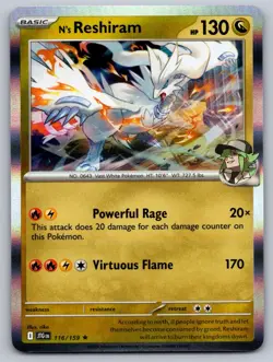 N's Reshiram 116/159 Rare Journey Together Pokemon Holo Near Mint - Image 1
