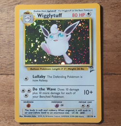 Pokemon TCG Wigglytuff 019/130 Base Set 2 Holo Rare 80 HP English Arita - Image 1