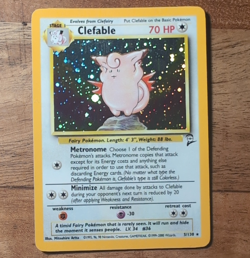 Pokemon TCG Clefable 5/130 Base Set 2 Holo Rare 70 HP English 1999 WOTC - Image 1
