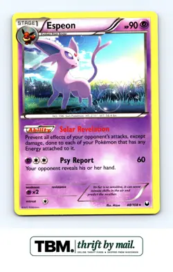 2012 Pokemon Dark Explorers #48/108 Espeon - Image 1