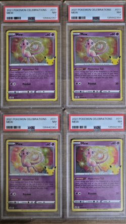 FOUR!! PSA 7 Mew Holo 11/25 Celebrations Pokemon TCG 🔥🔥❤ - Image 1