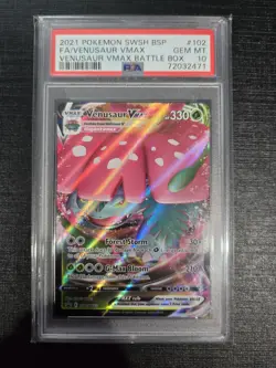 Pokemon Venusaur VMAX SWSH102 Sword & Shield Promo Full Art Holo PSA 10 2021 - Image 1