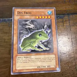 Yugioh! Des Frog - CRV-EN026 - Common - 1st Edition NEVER PLAYED MINT - Image 1