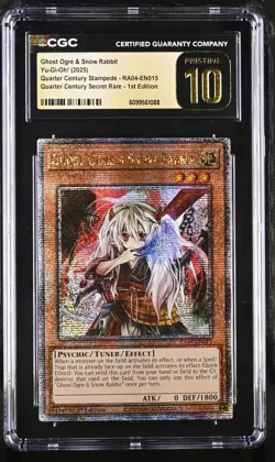 2025 YU-GI-Oh! RA04-Quarter Cent #EN015 Ghost Ogre & Snow Rabbit CGC 10 PRISTINE - Image 1