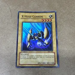 Yugioh X-Head Cannon MFC-004 1st Edition Super Rare Holo - Image 1
