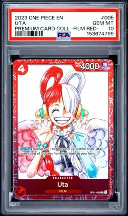 2023 ONE PIECE PREMIUM CARD COLLECTION -ONE PIECE FILM RED- #005 UTA PSA 10 - Image 1