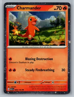 Charmander SV: Scarlet & Violet 151 #004/165 Cosmos Holo Pokemon Card - Image 1