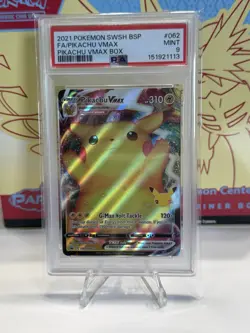 Pikachu VMAX SWSH062 SWSH: Sword & Shield Promo Cards Holo PSA9 - Image 1