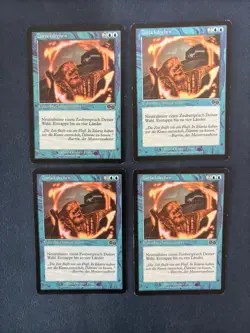 MTG 4X GERMAN URZA'S SAGA REWIND MAGIC THE GATHERING INSTANT BLUE COMMON - Image 1