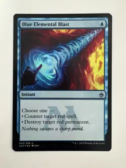 Blue Elemental Blast Foil MTG Magic the Gathering Card NM Near Mint A25 - Image 1