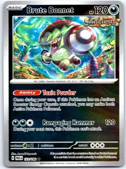 Brute Bonnet 123/182 Rare Paradox Rift Pokemon Reverse Holo NM - Image 1