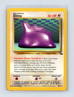 Ditto 18/62 Rare Fossil Pokemon Unlimited Lightly Played - Image 1
